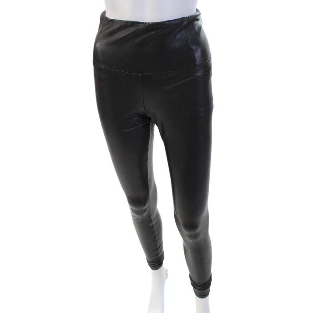 Wilfred Free Womens Leather Print Elastic High Waisted Leggings Black Size XS